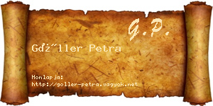 Göller Petra névjegykártya